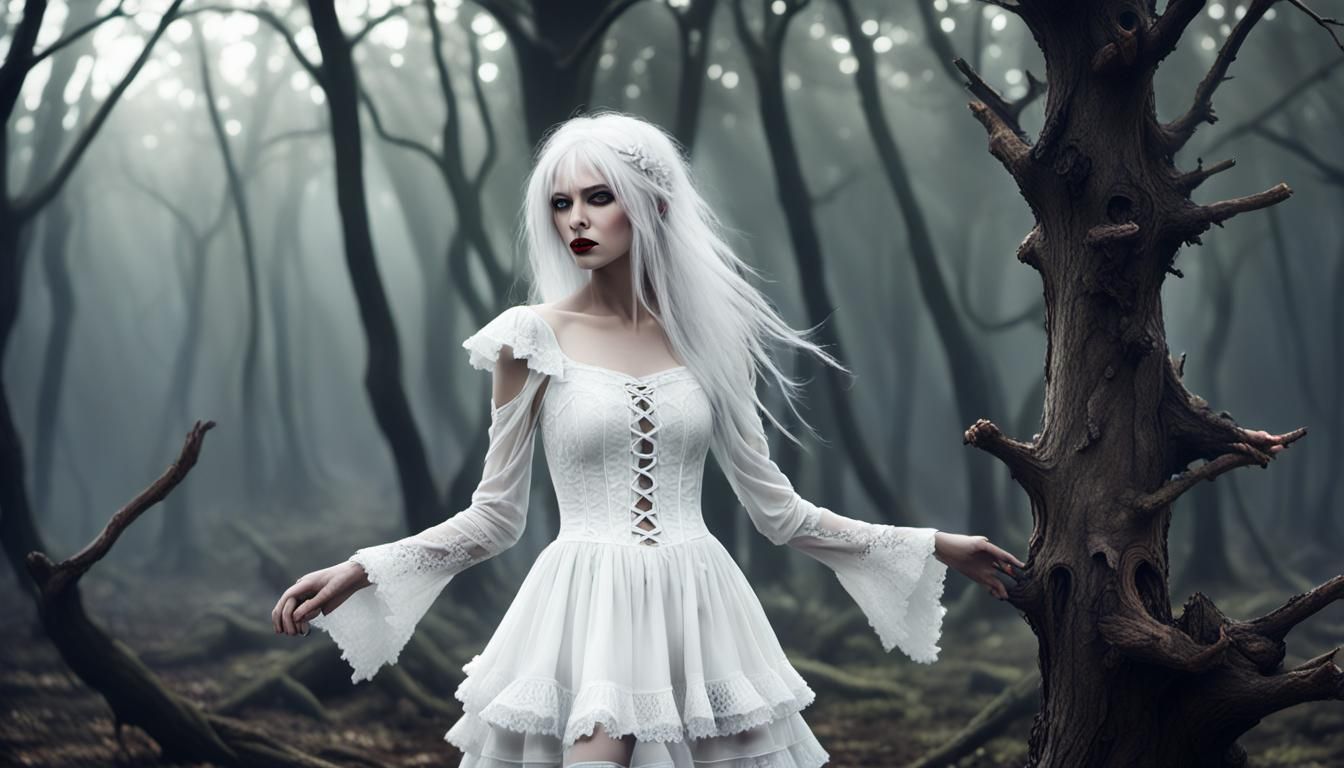 White Banshee in broken trees