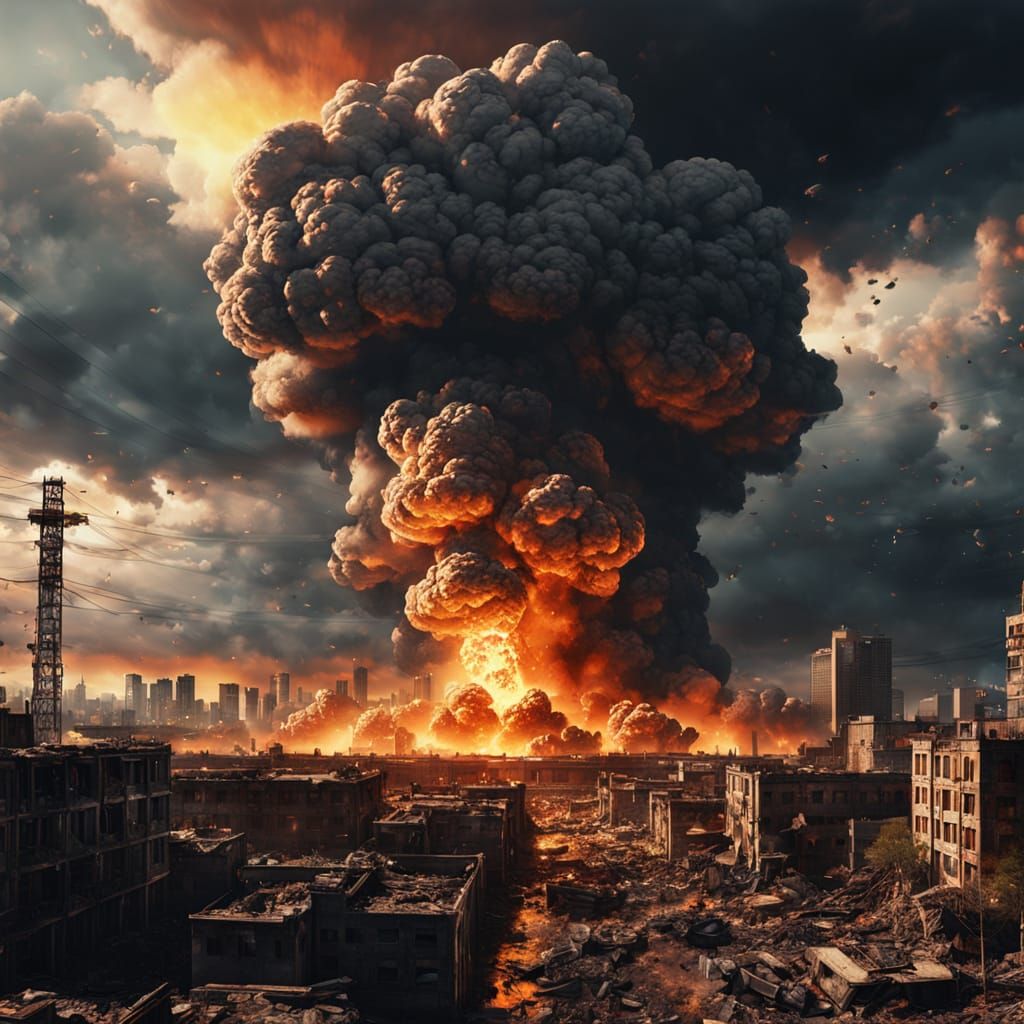 Apocalyptic Nuke Explosion in Hyper-Realistic Digital Art