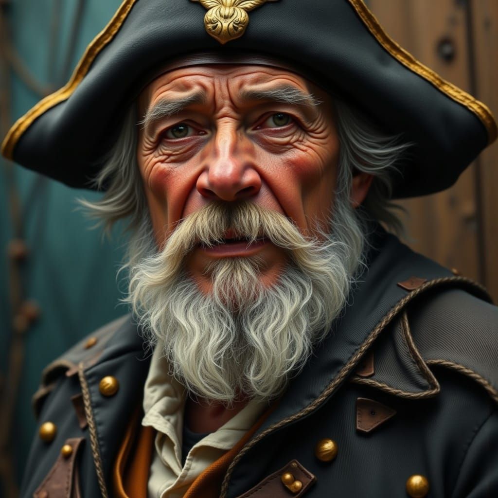 Weathered Sailor: A Close-up Portrait