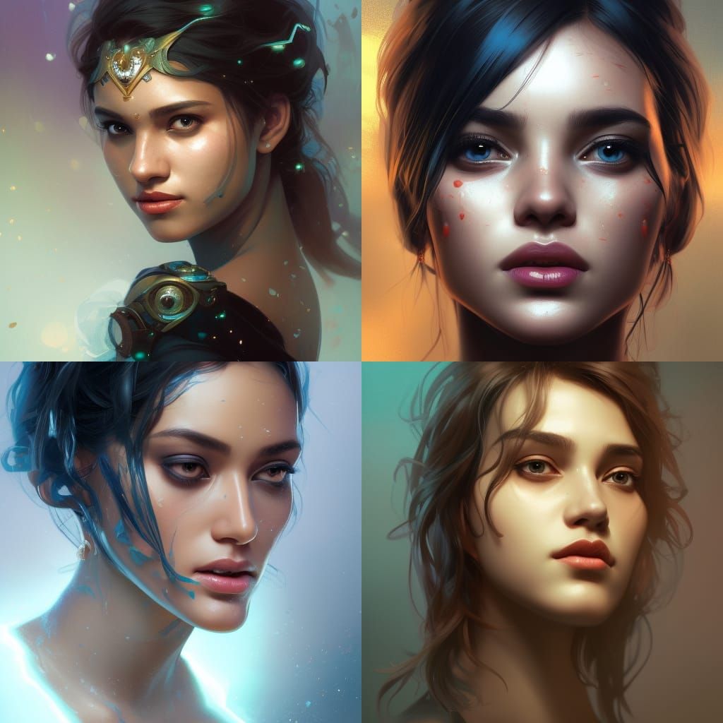 Sinthya Portrait in Artgerm and Mucha Style