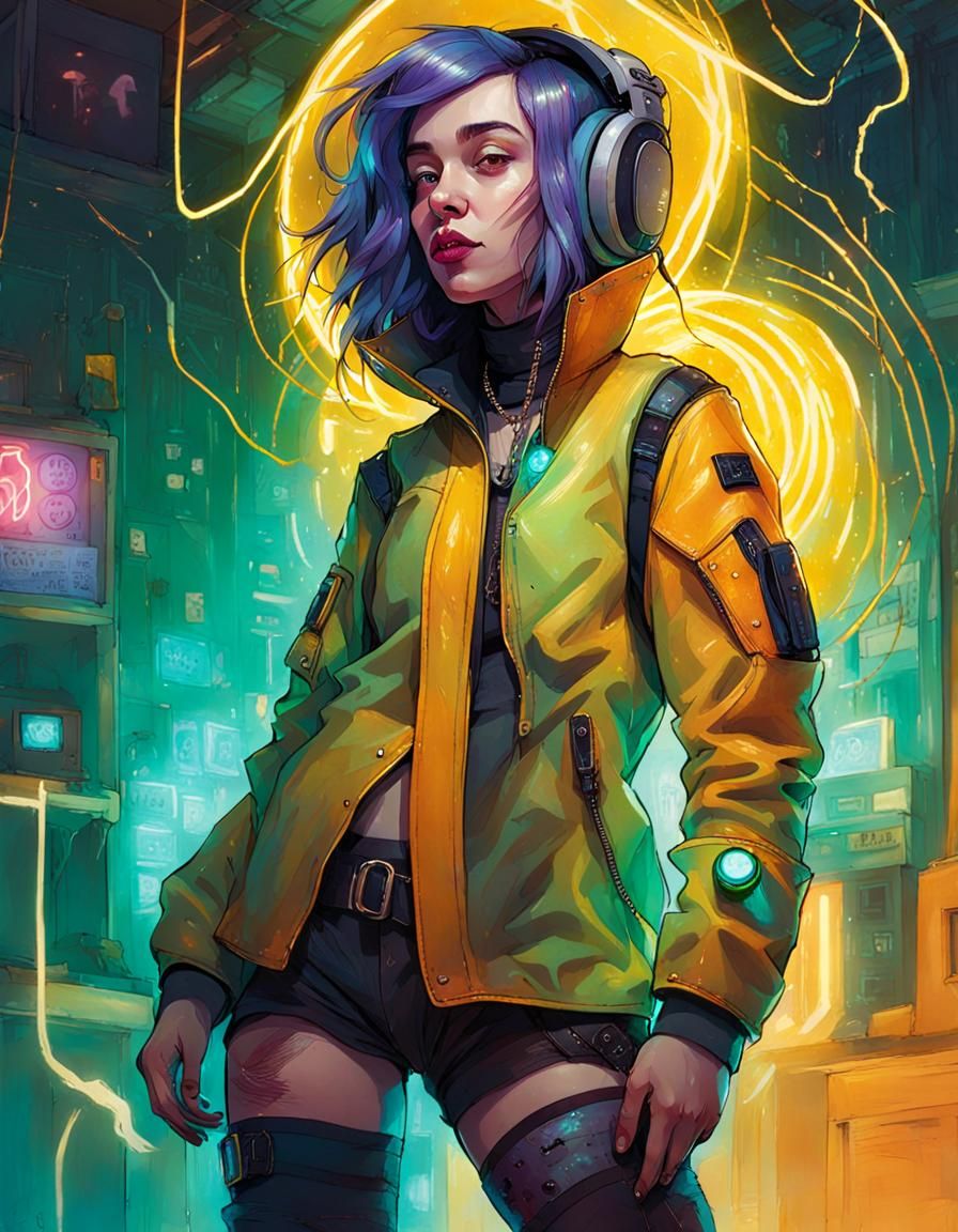 Time Traveling Supervillain in Comic Book Style