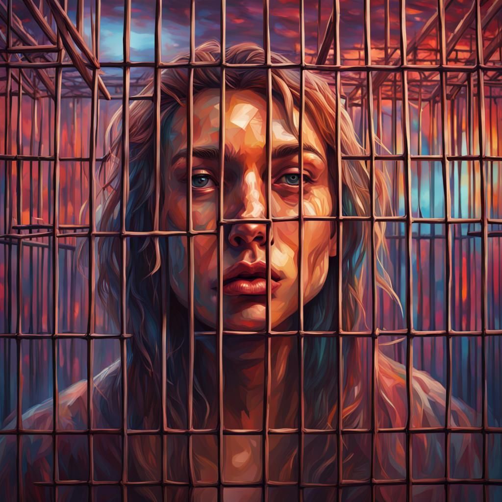 Humans Caged: Hyperrealistic Concept Art
