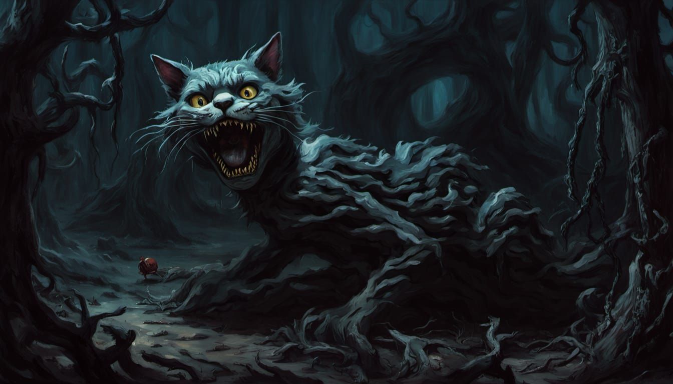 Nightmarish Wonderland: A Goya-Inspired Horror Scene