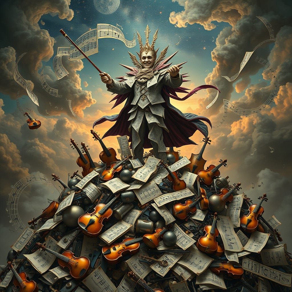 Conductor of Chaos: Supervillain Orchestrating Mayhem