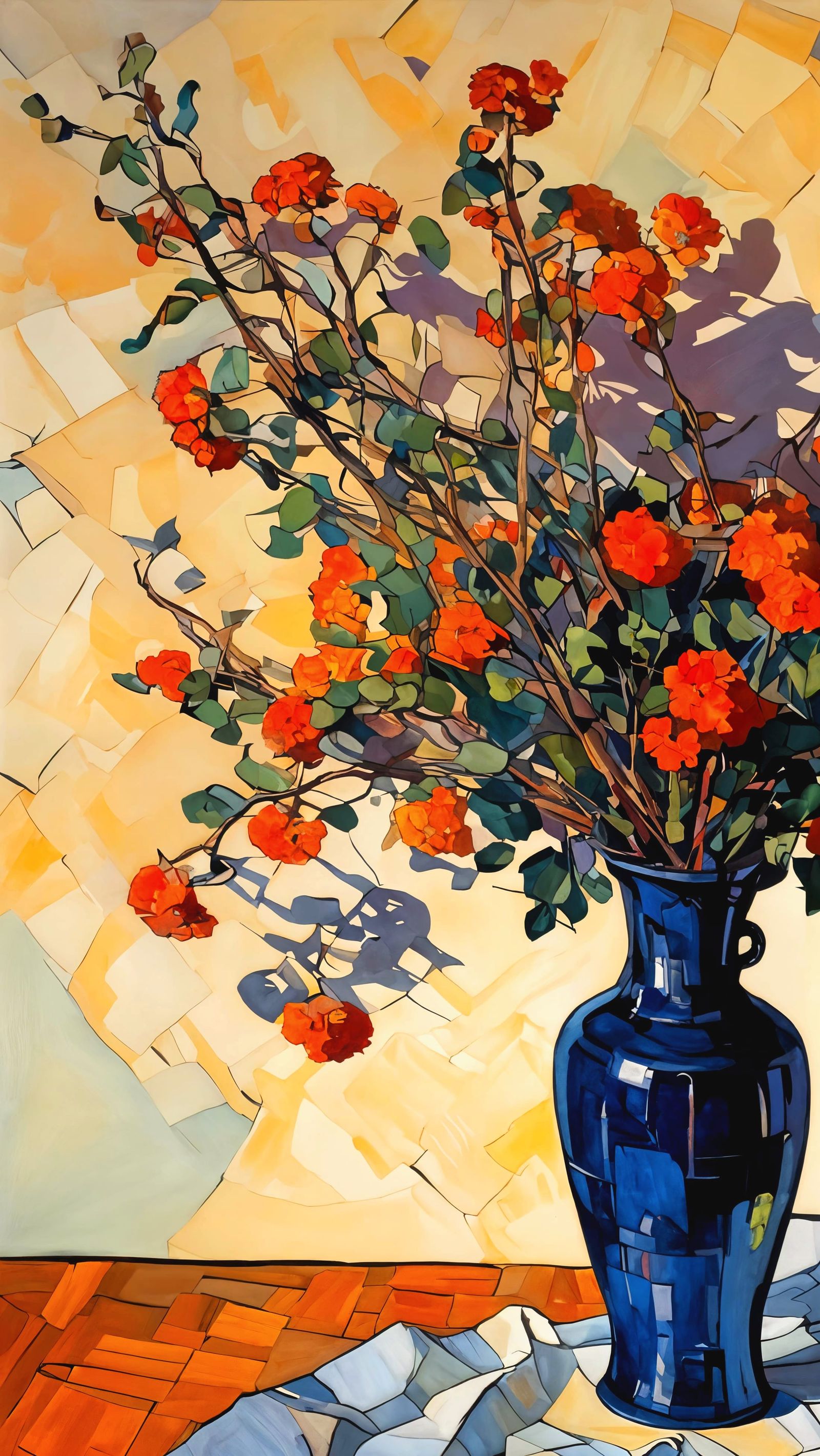 Ethereal Blooms in Chiaroscuro Still Life