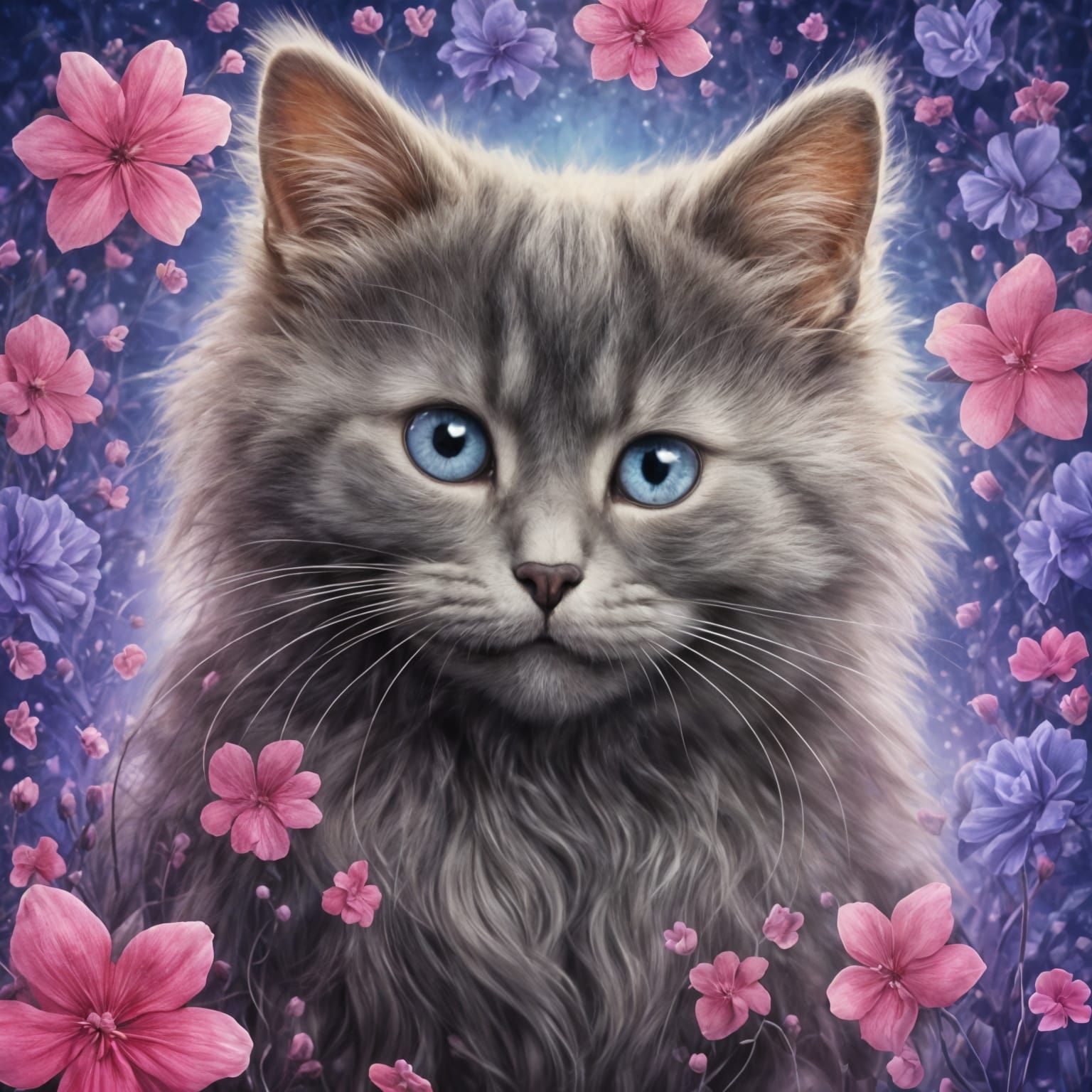 Symmetrical Cat Portrait Evokes Longing