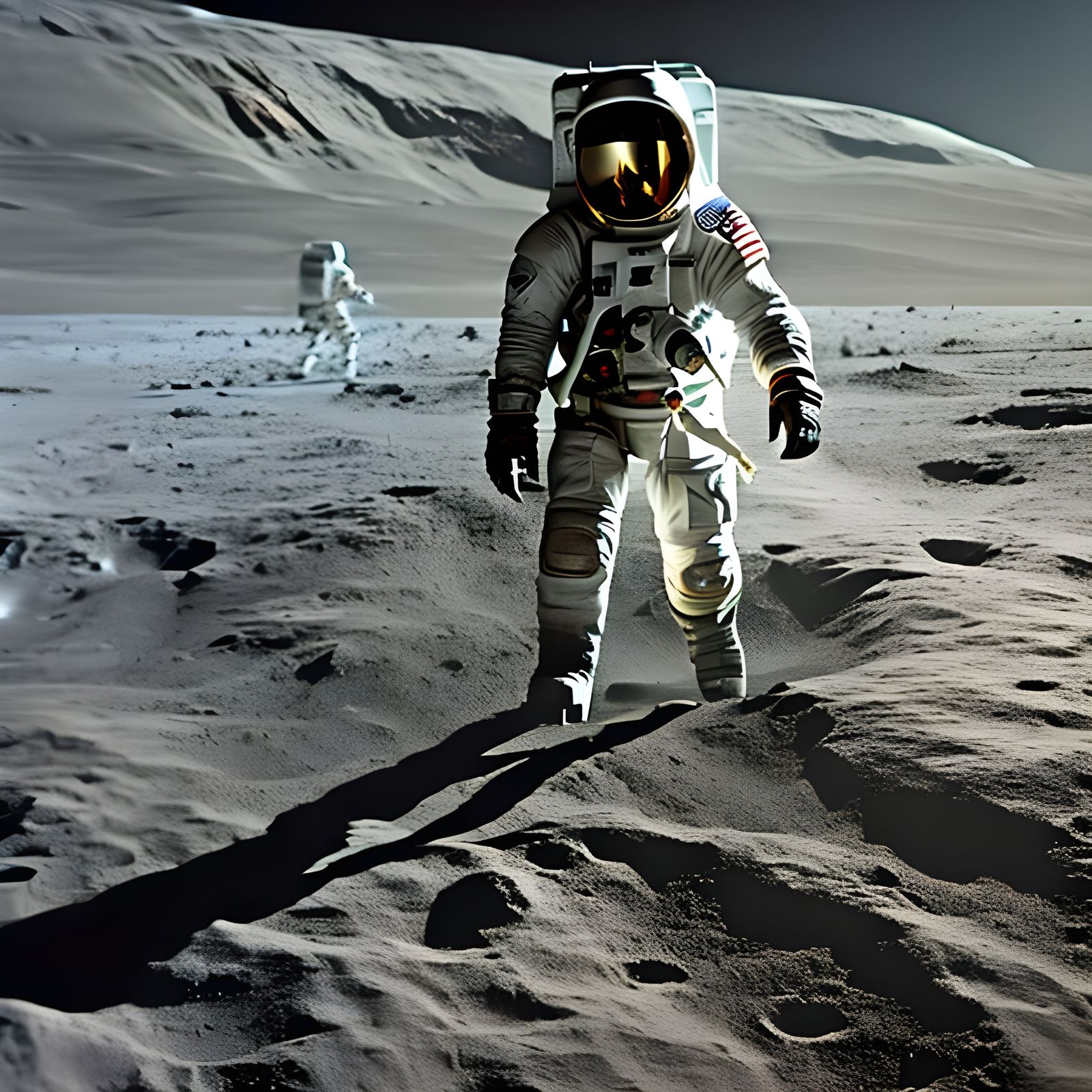 Neil Armstrong dancing on the moon :: 8k resolution concept art :: volumetric lighting :: intricately detailed