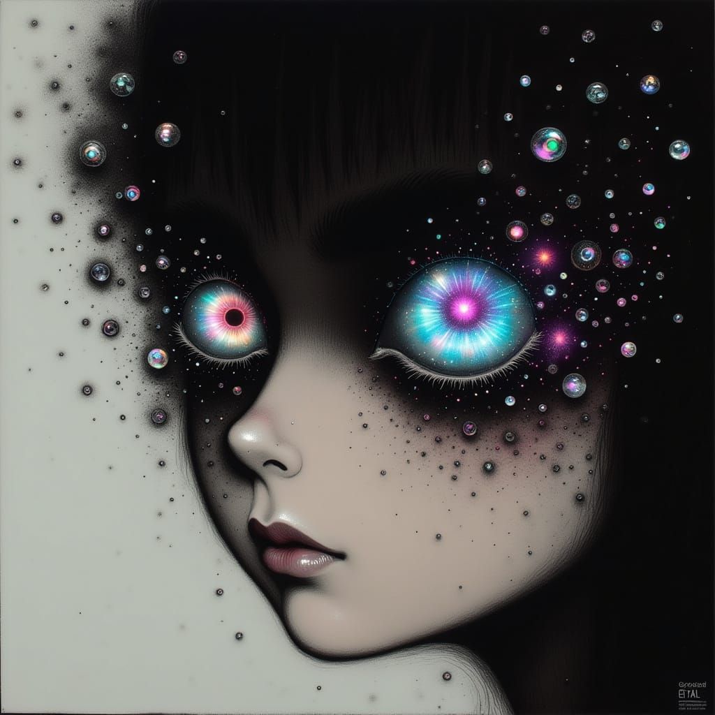 Vibrant Gemstone Eyes in a Kaleidoscope of Colors