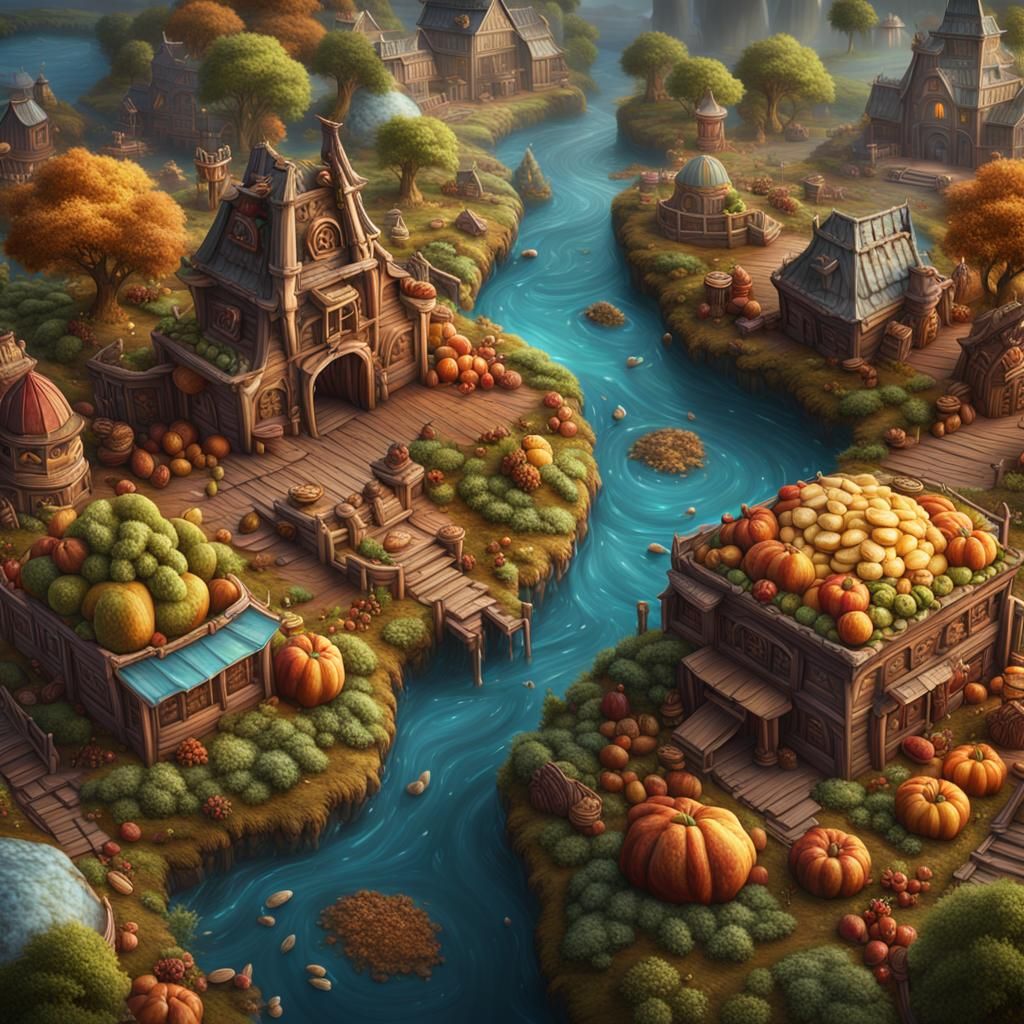 Edible Landscape: A Matte Painting of Food