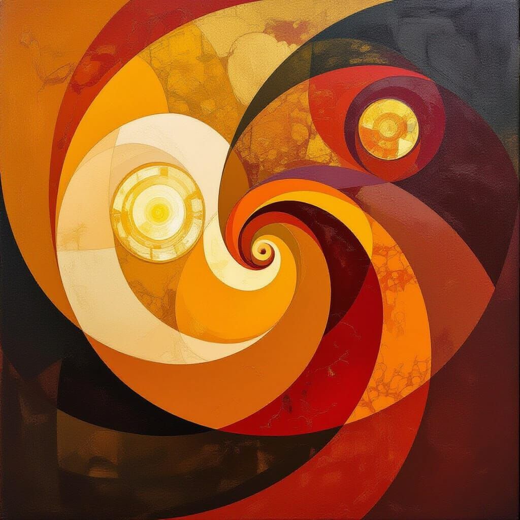 Abstract Expressionist Painting of Spiritual Contemplation