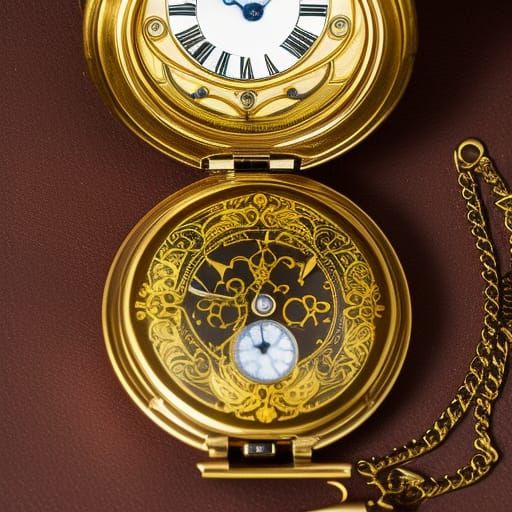 Baroque Pocket Watch in Art Nouveau Style