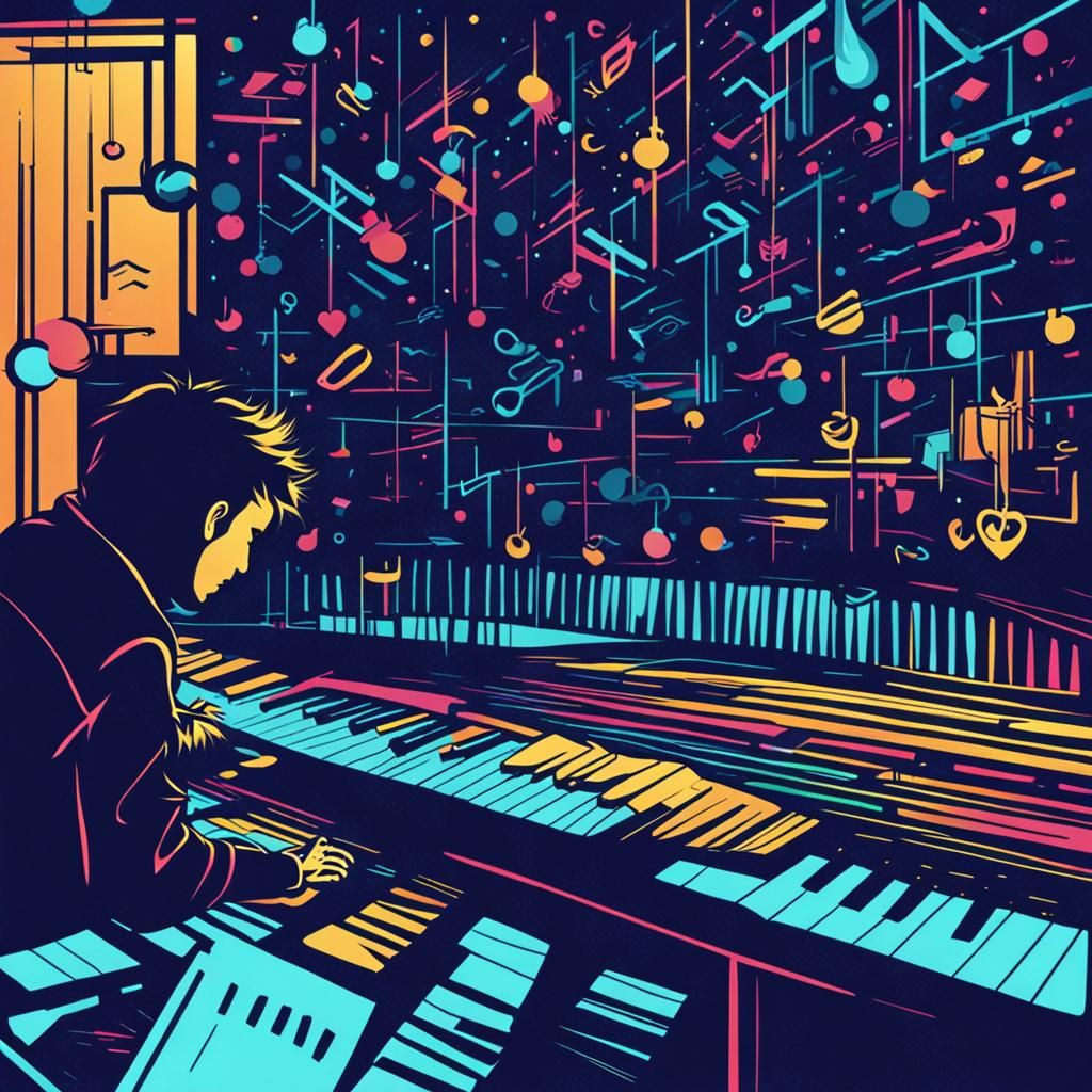 AI Image of a Song Creation Prompt