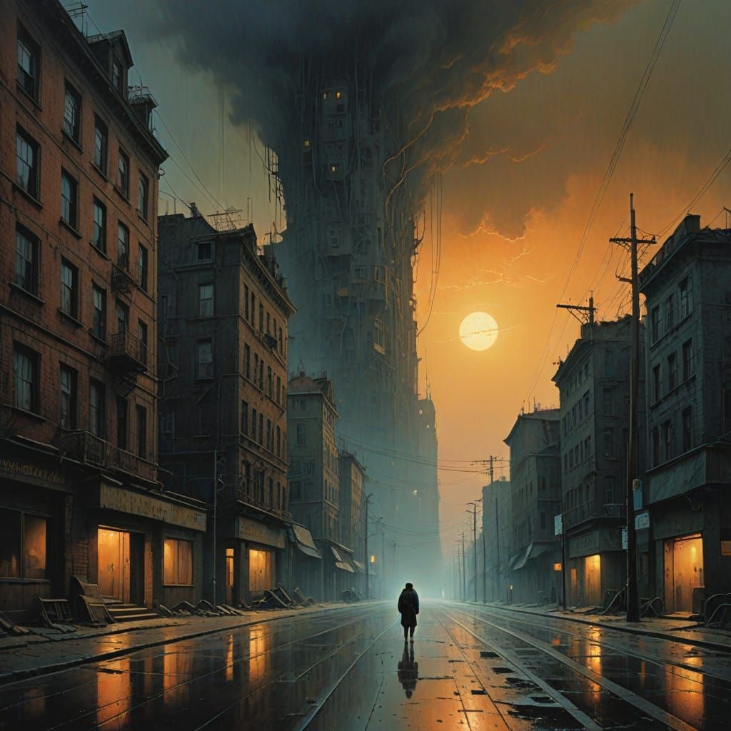 Divine Street Illumination in Soft Focus