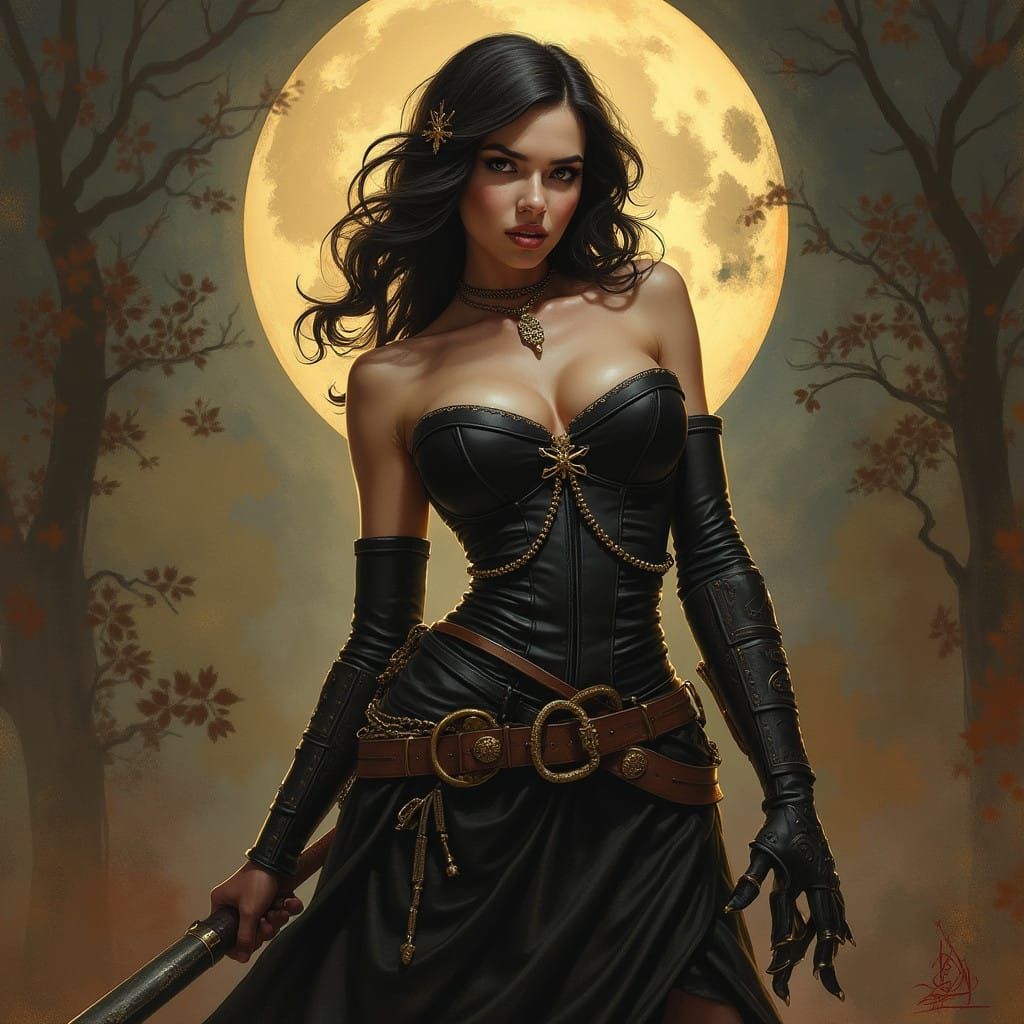 Dark Pin-Up Art in a Grim, Post-Apocalyptic Style