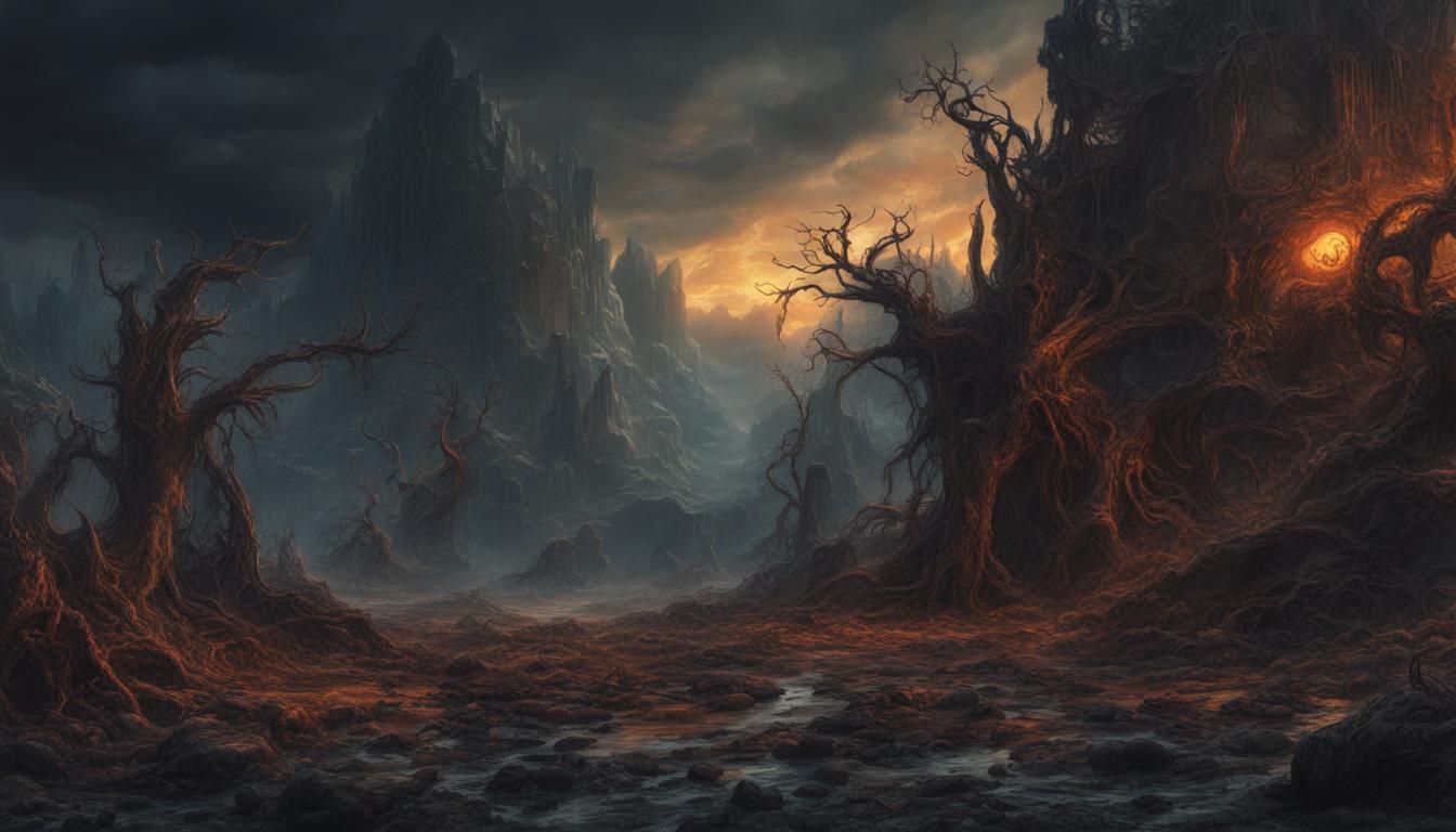 Dark Fantasy Landscape in 8k Resolution