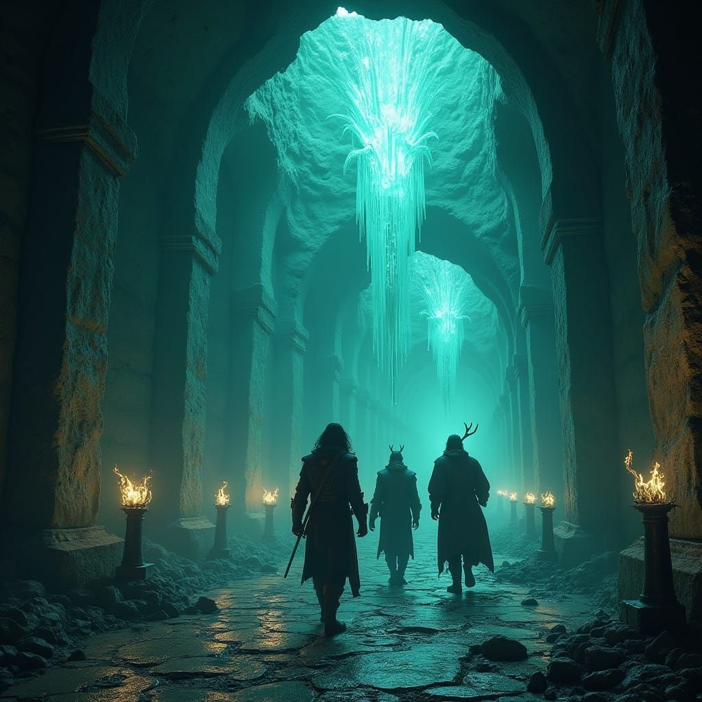 Daring Adventurers Embark on a Perilous Journey Through an A...