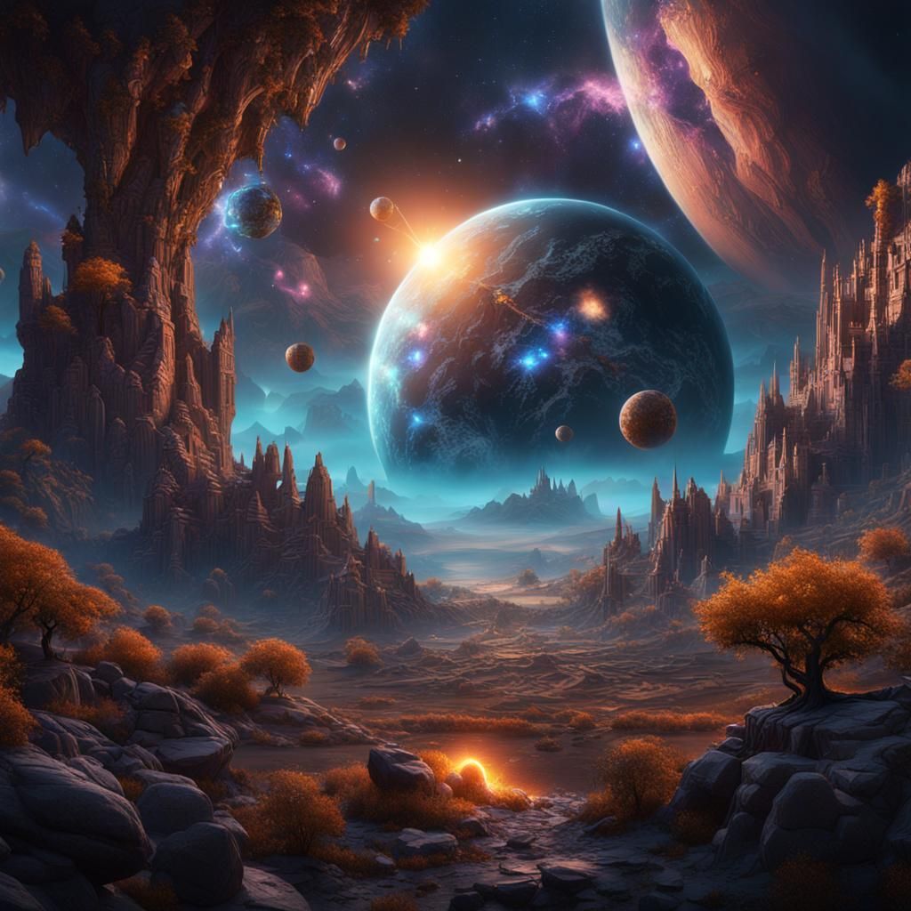 Epic Universe Matte Painting in Fantasy Style