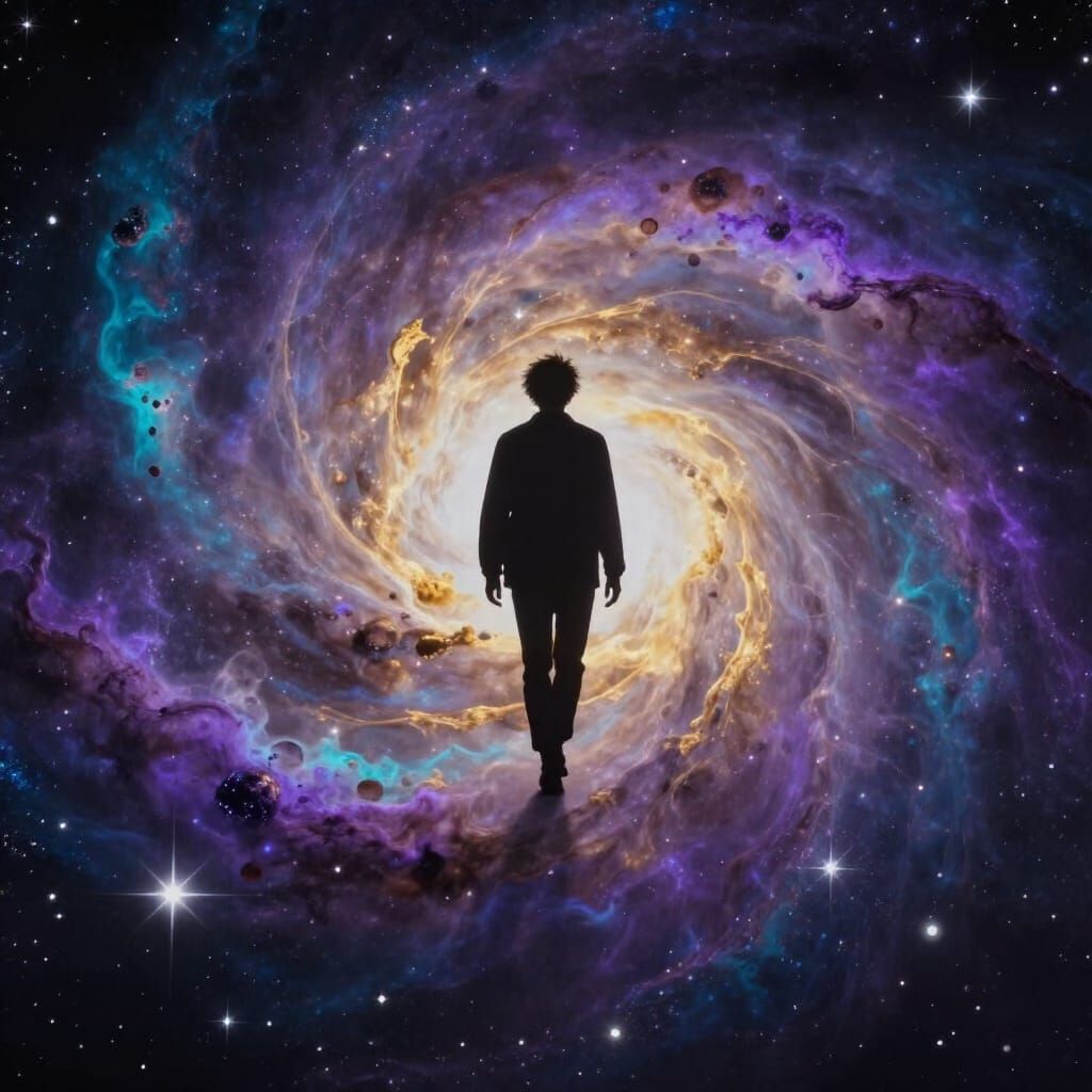 Surreal Cosmic Voyage into the Infinite Void