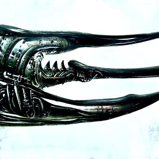 Alien vs Predator in Giger Style
