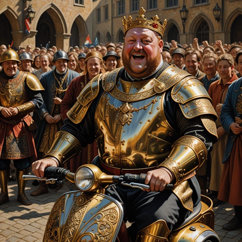 Henry VIII Jousting in Jan van Eyck Style