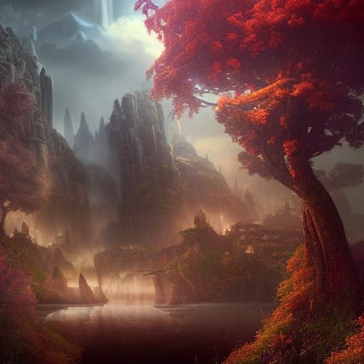 Whimsical Digital Matte Painting