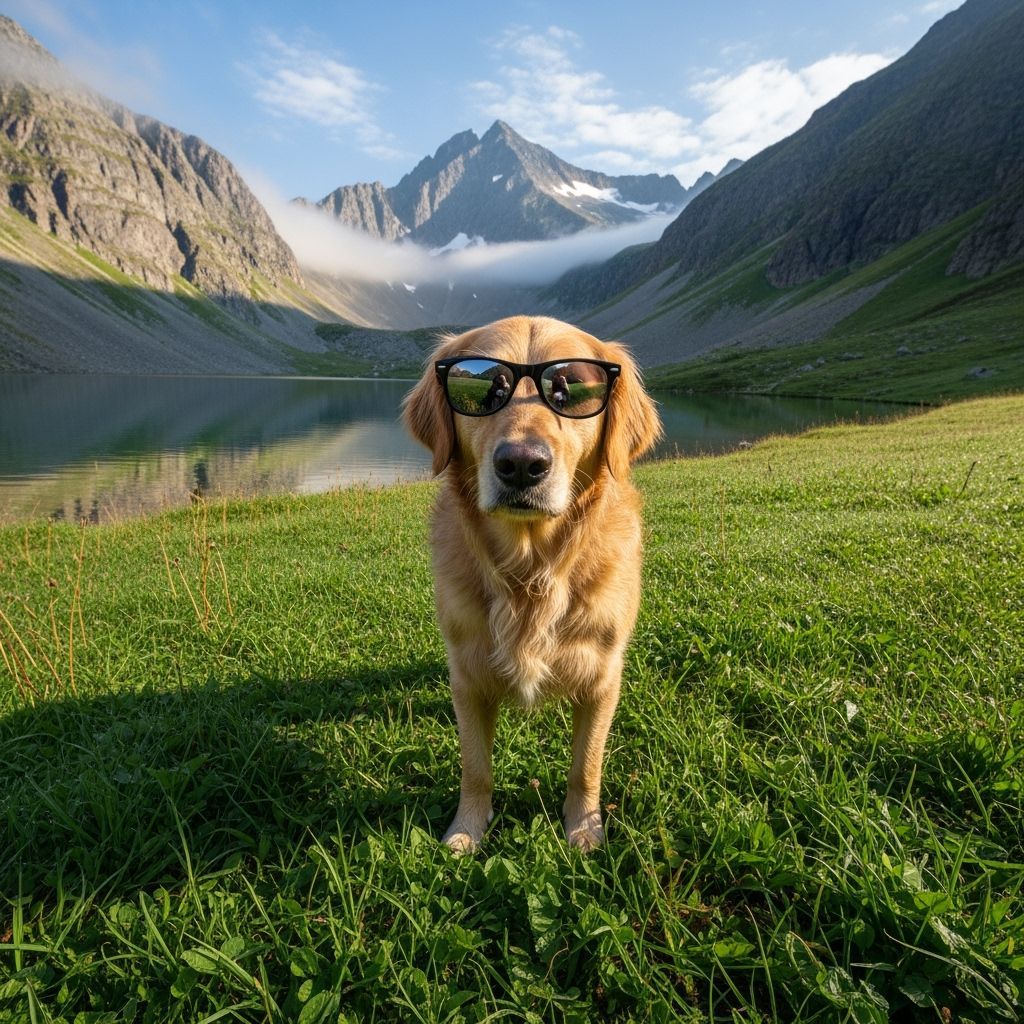Golden Retriever in Sunglasses: A National Geographic Style ...