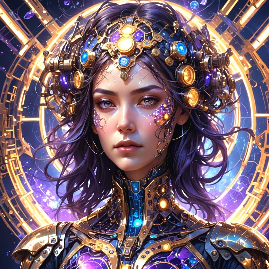 Infinity Machine Portrait in Hyperdetailed Digital Art