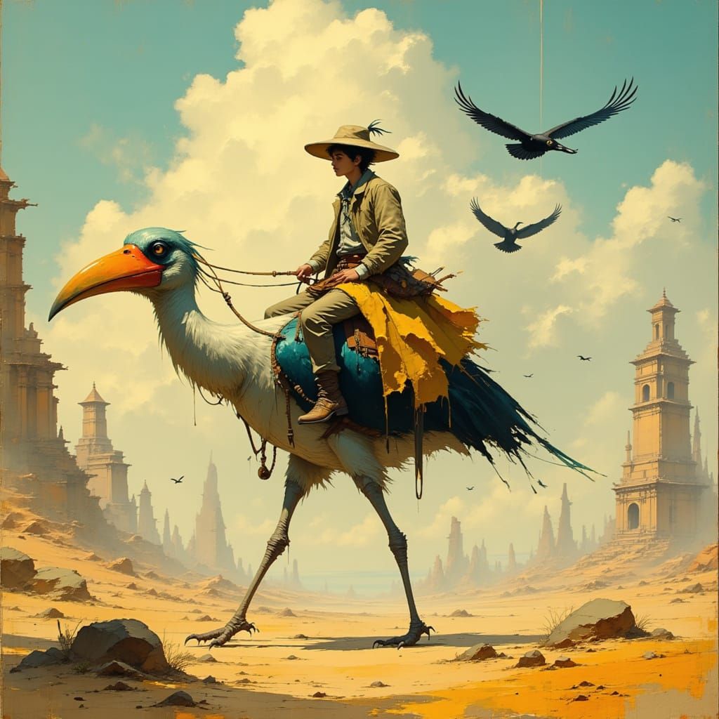 <lora:Akimora:1.0> A fantastical scene of a 19th-century exp...