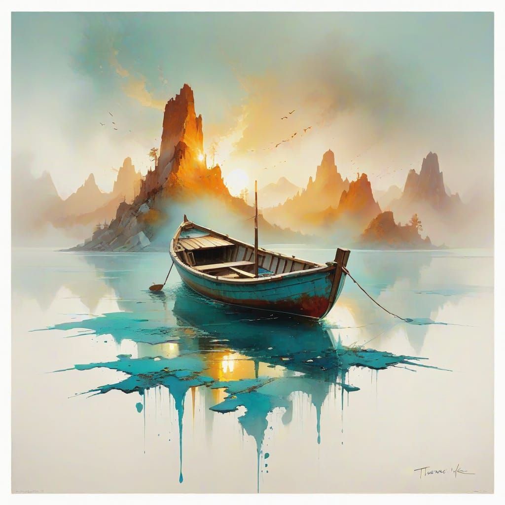 Turquoise Alpine Lake: Serene Mountain Solitude