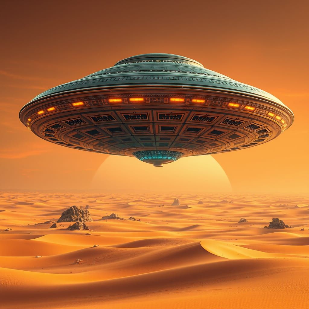 Cyberpunk UFO Lands in Sahara Algeria