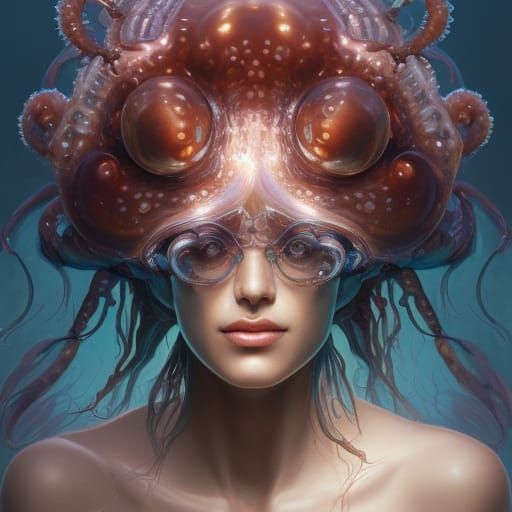 Hyperdetailed Jellyfish Portrait in Unreal Engine 5