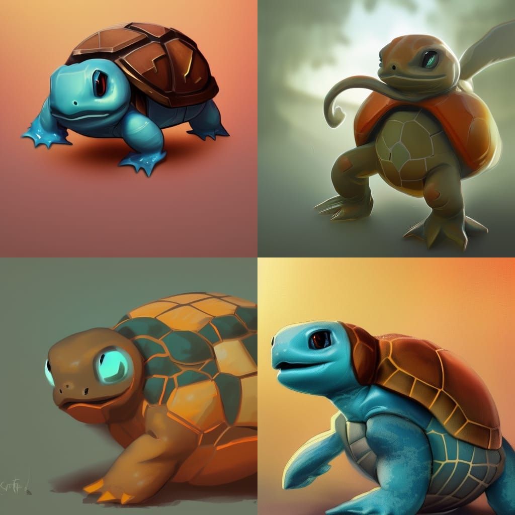 Squirtle Turtwig Fusion Concept Art