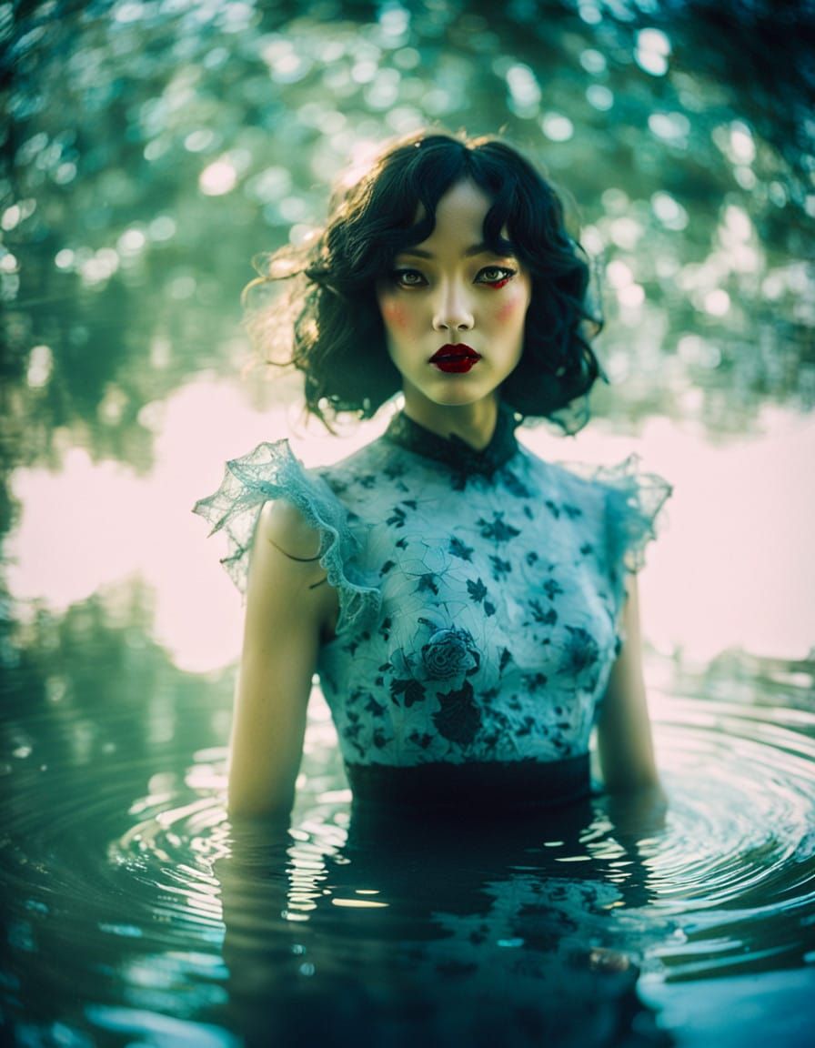 Ethereal Au Couteau Goddess in Powder Blue Haze