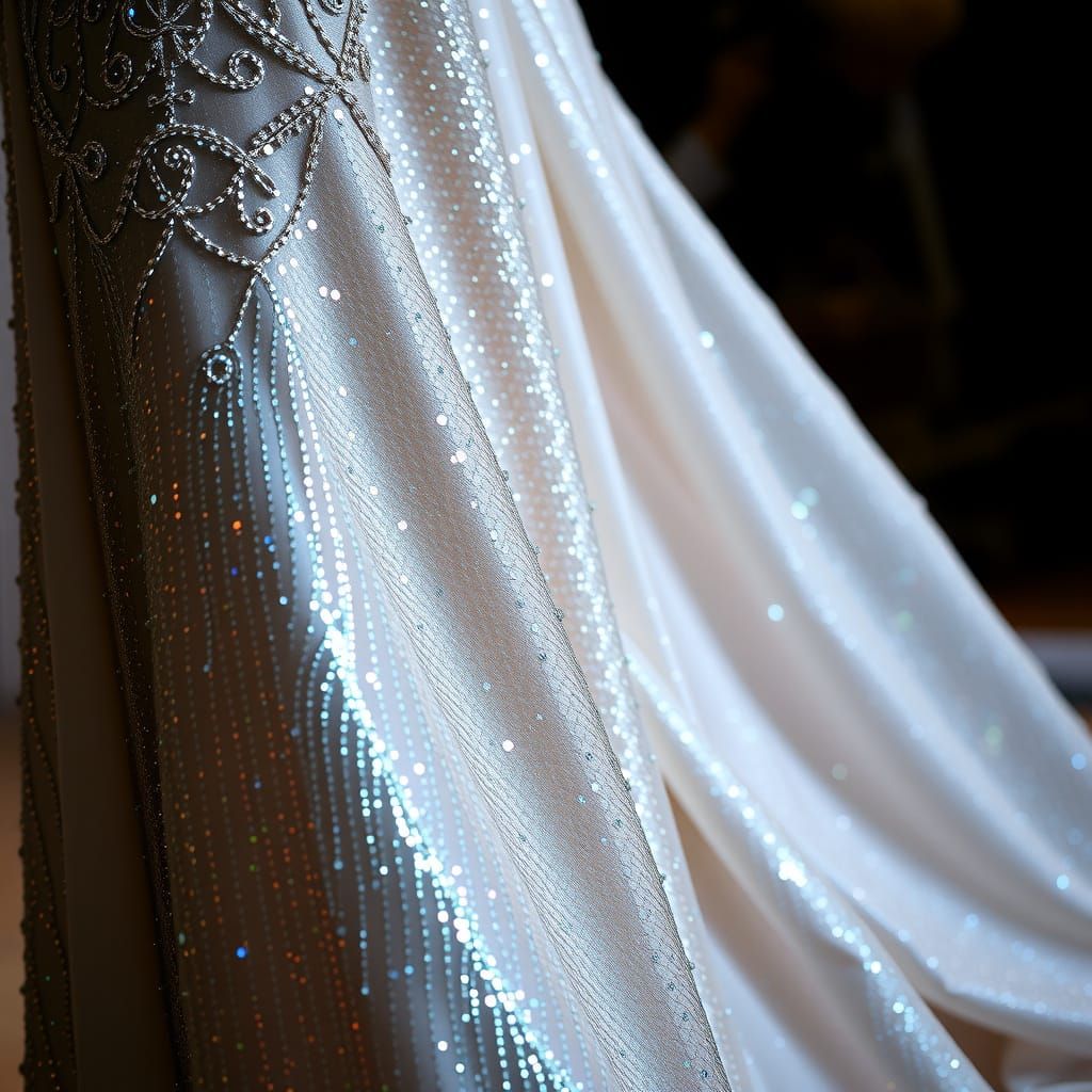 Glamorous Sequin Evening Gown in Shimmering Light