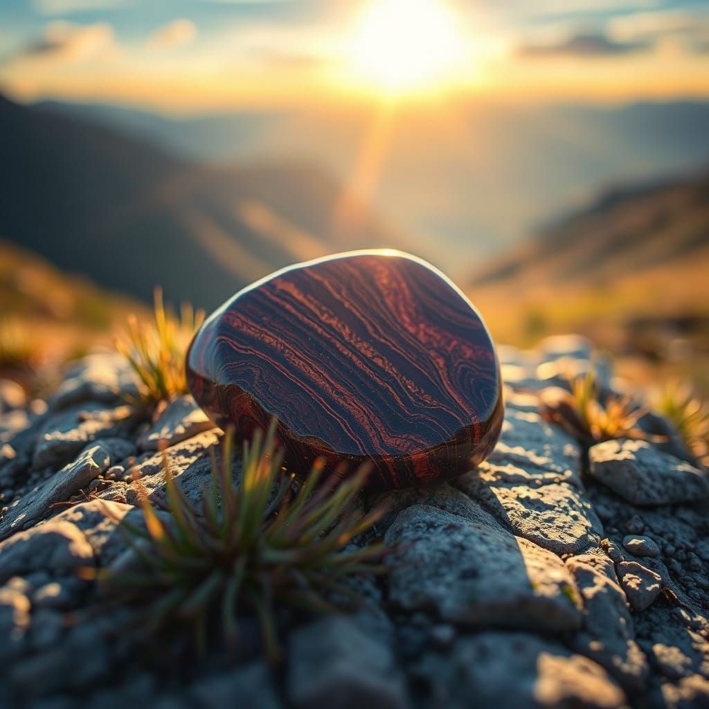 Sardonyx Stone in Uruguayan Mountain Landscape