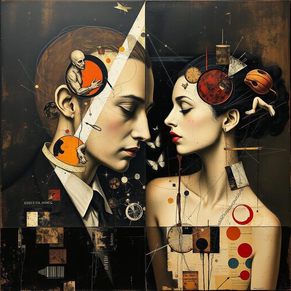 Abstract Love Triangle in Maximalist Style