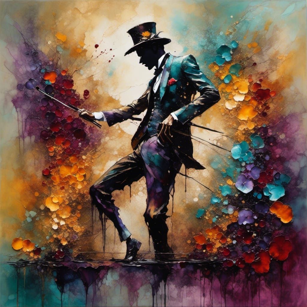 Dramatic Silhouette on Stage: Existential Allegory