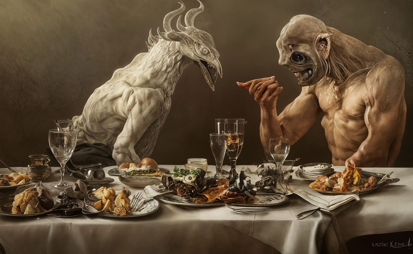 Fresh Catch Dinner in Hyperrealist Style