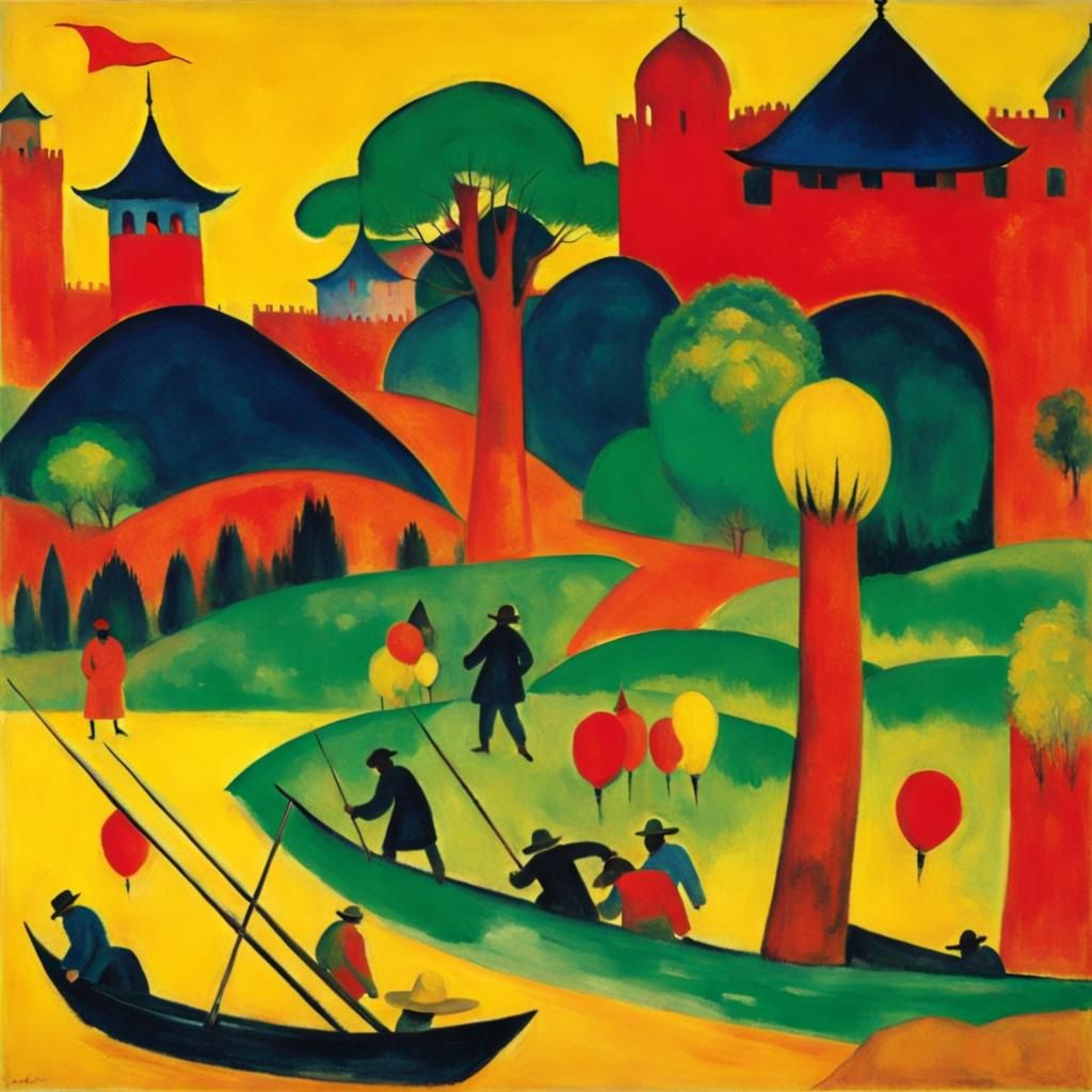 Mao Zedong on the Yellow River: Expressionist Painting