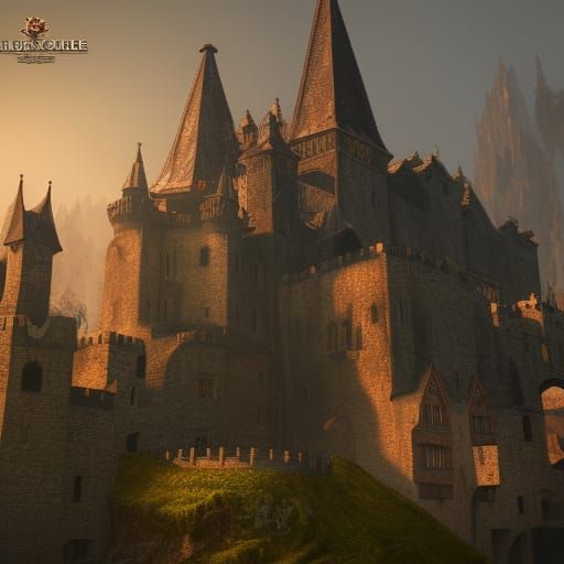 Detailed Medieval Castle Matte Painting