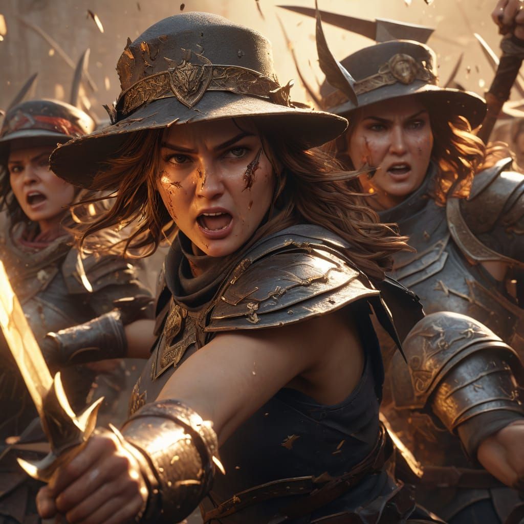 Knife Fight: Women Warriors in Digital Art