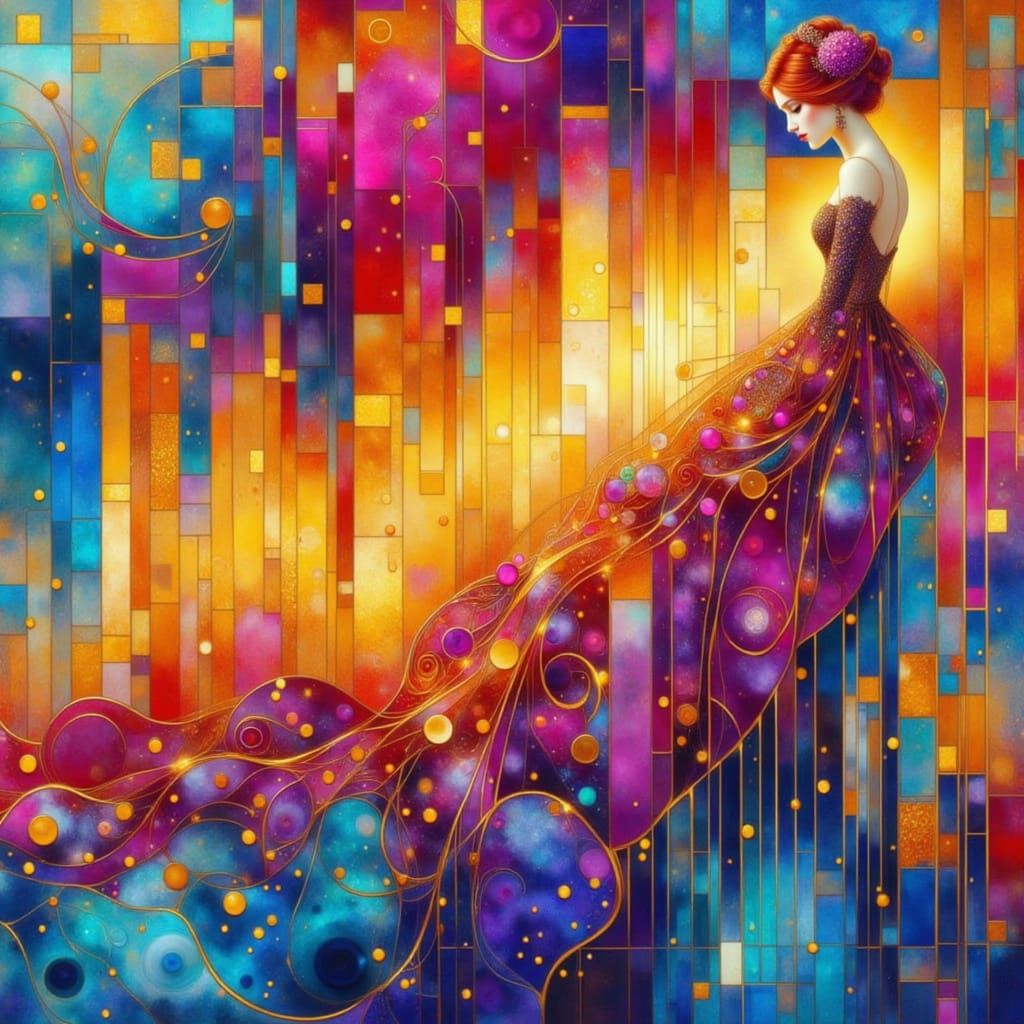 Ethereal Opulence in Art Nouveau Style