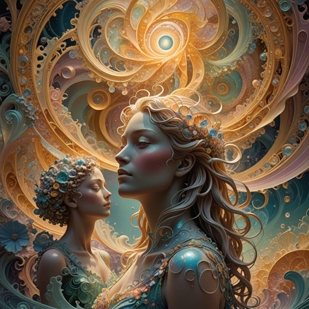 Dreamy Ethereal Sculpture in Whispers of Divine Light