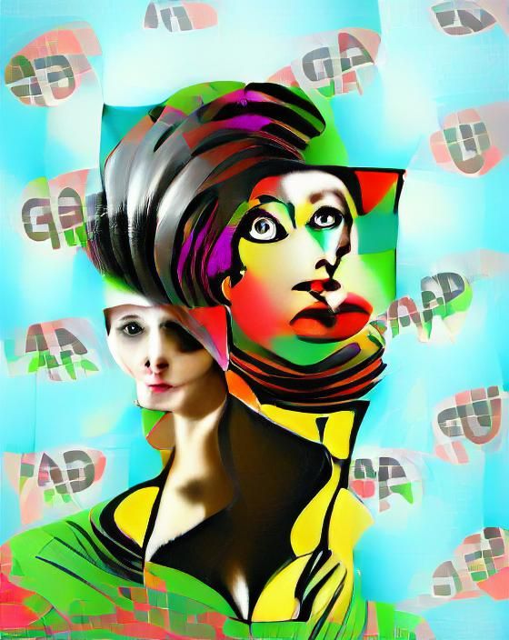 Avant-Garde Woman: Pop Art Portrait in 8K