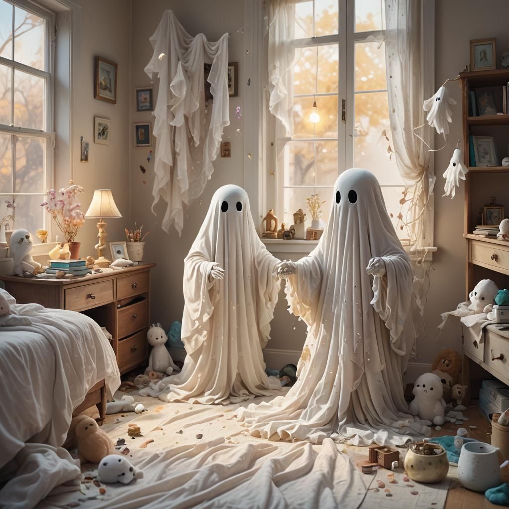 Ghost Tidies Bedroom: Fantasy Matte Painting