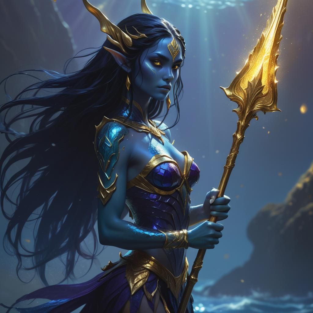 Gilded Sea Siren Emerges from the Depths