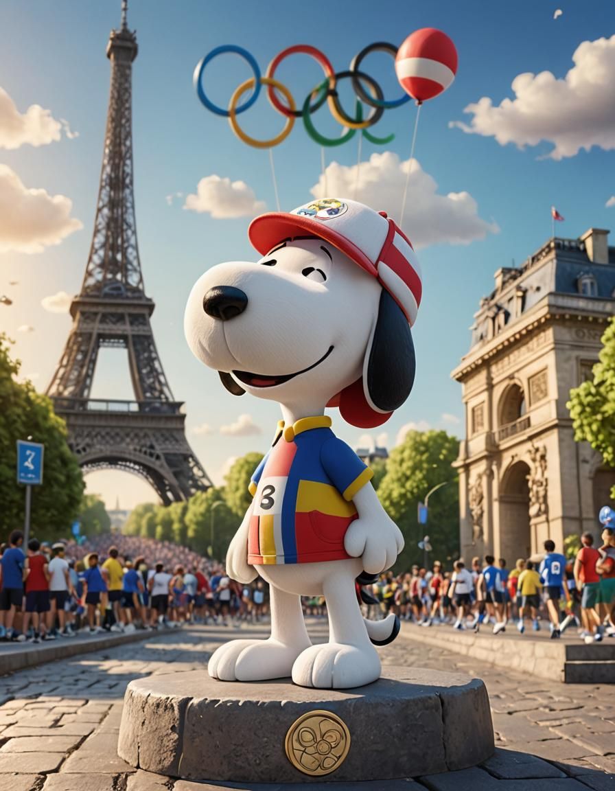 Snoopy at the Olympics in Paris