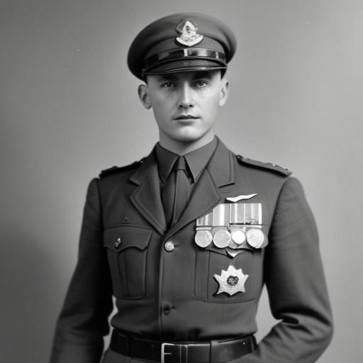 1930s Photo of Handsome Military Officer