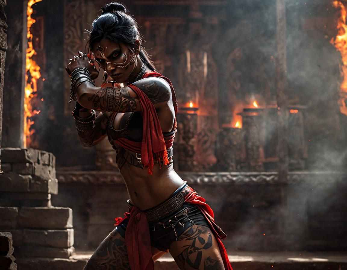 Fearsome Indian Ninja in Cursed Temple