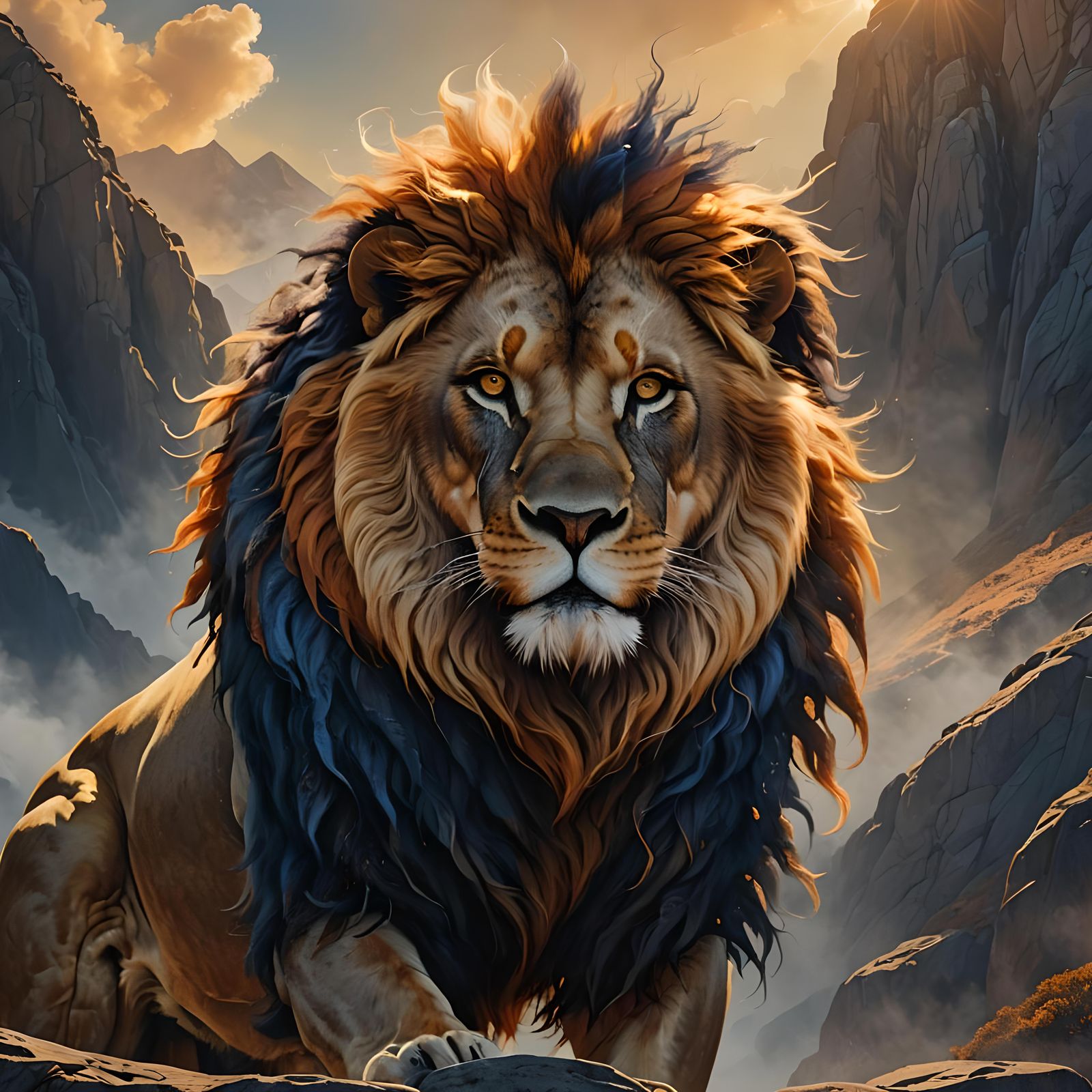 Lion of Judah: Detailed Matte Painting